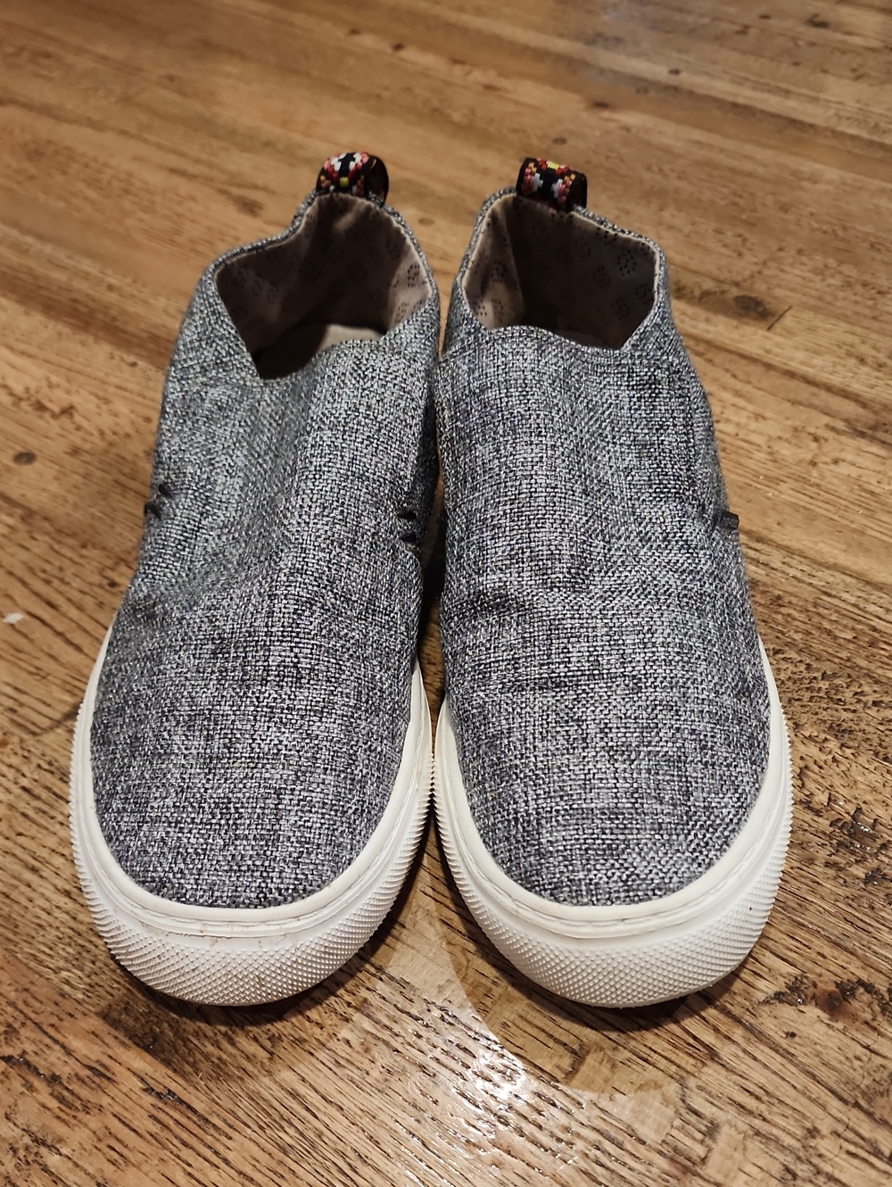 Hey Dude Peyton Women's Sneakers Grey Black Lightweight Size 11